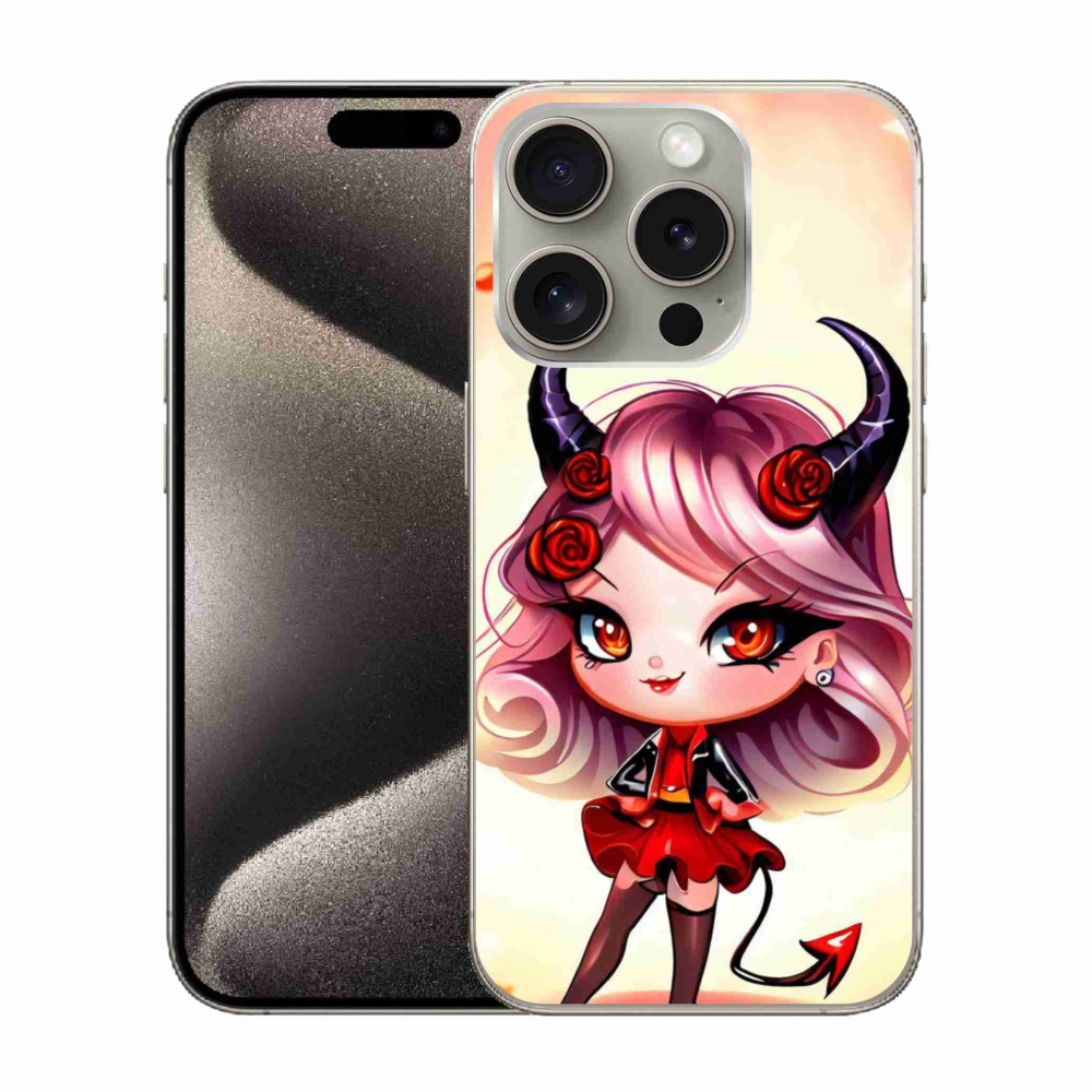 Gelový kryt mmCase na iPhone 15 Pro - kreslená čertice