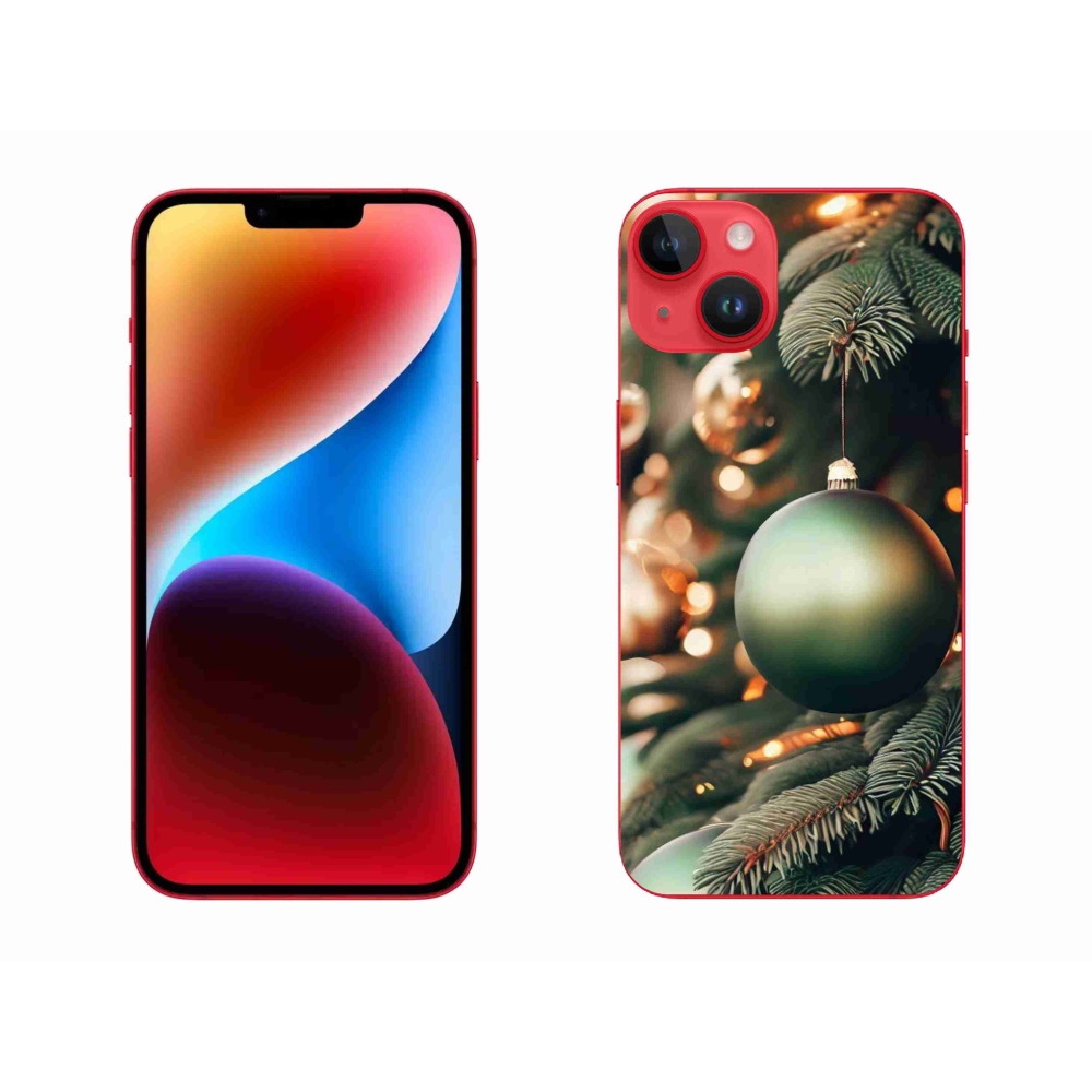 Gelový kryt mmCase na iPhone 14 Plus - vánoční ozdoby 1