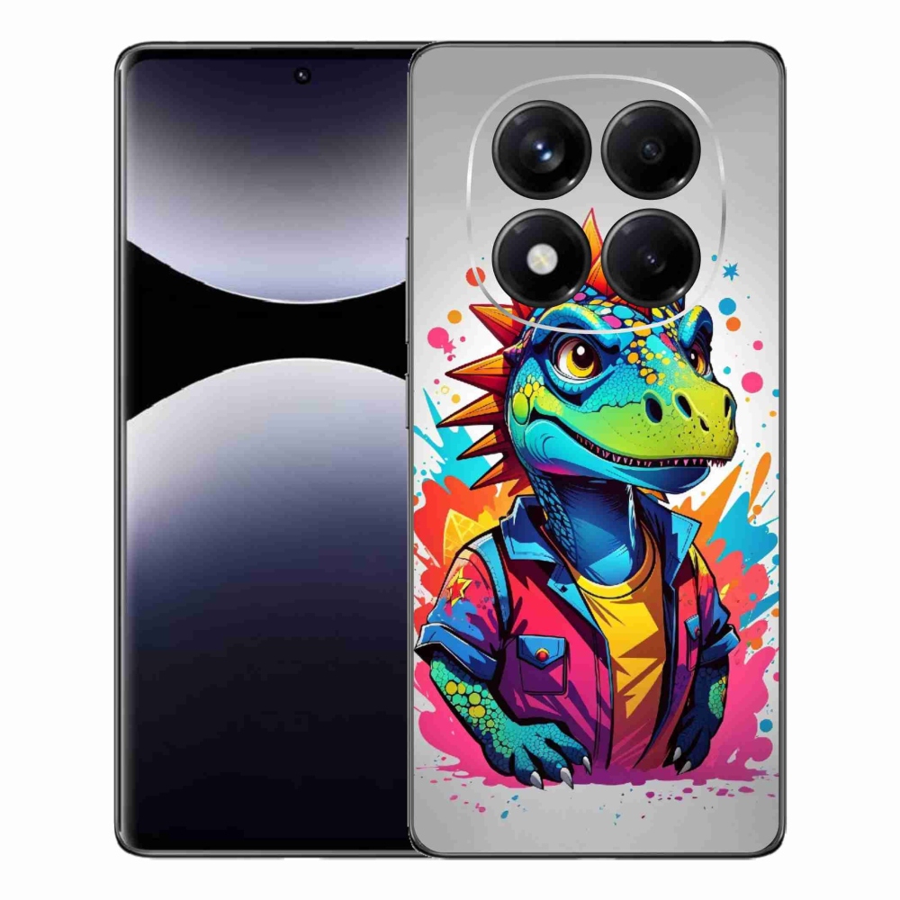Gelový kryt mmCase na Xiaomi Redmi Note 14 Pro - barevný dinosaurus