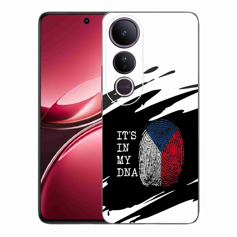 Gelový kryt mmCase na Vivo V50 Lite 4G/5G - vlajka otisk prstu černobílé pozadí