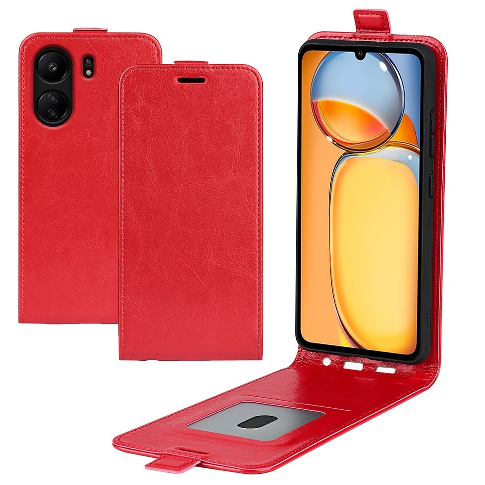 Vertical knížkové pouzdro na Xiaomi Poco C65/Redmi 13C - červené