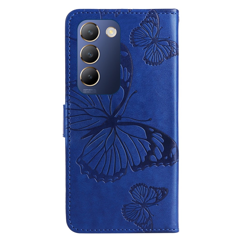 Big Butterfly knížkové pouzdro na Vivo V40 SE 4G/5G - modré