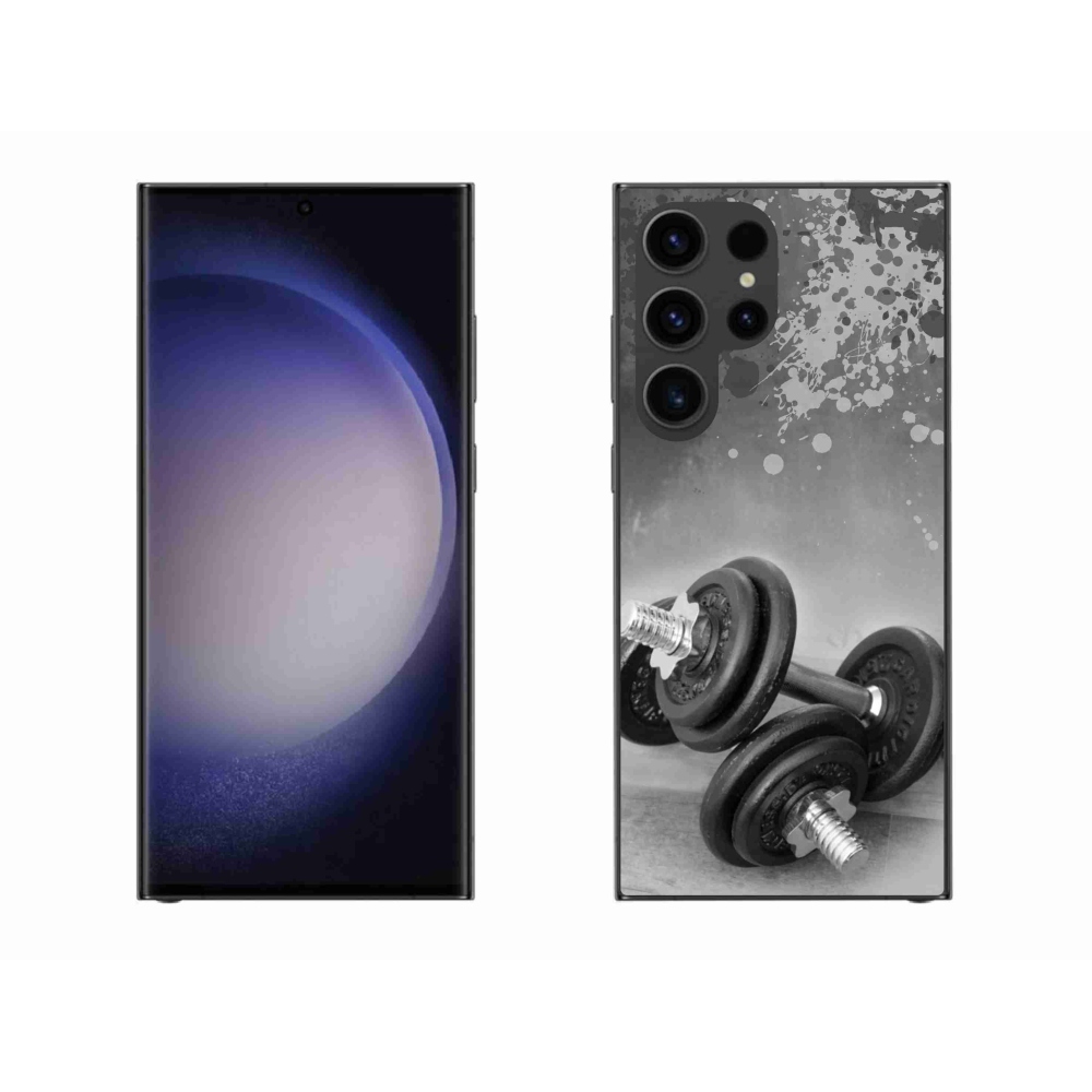 Gelový kryt mmCase na Samsung Galaxy S23 Ultra 5G - činky 1