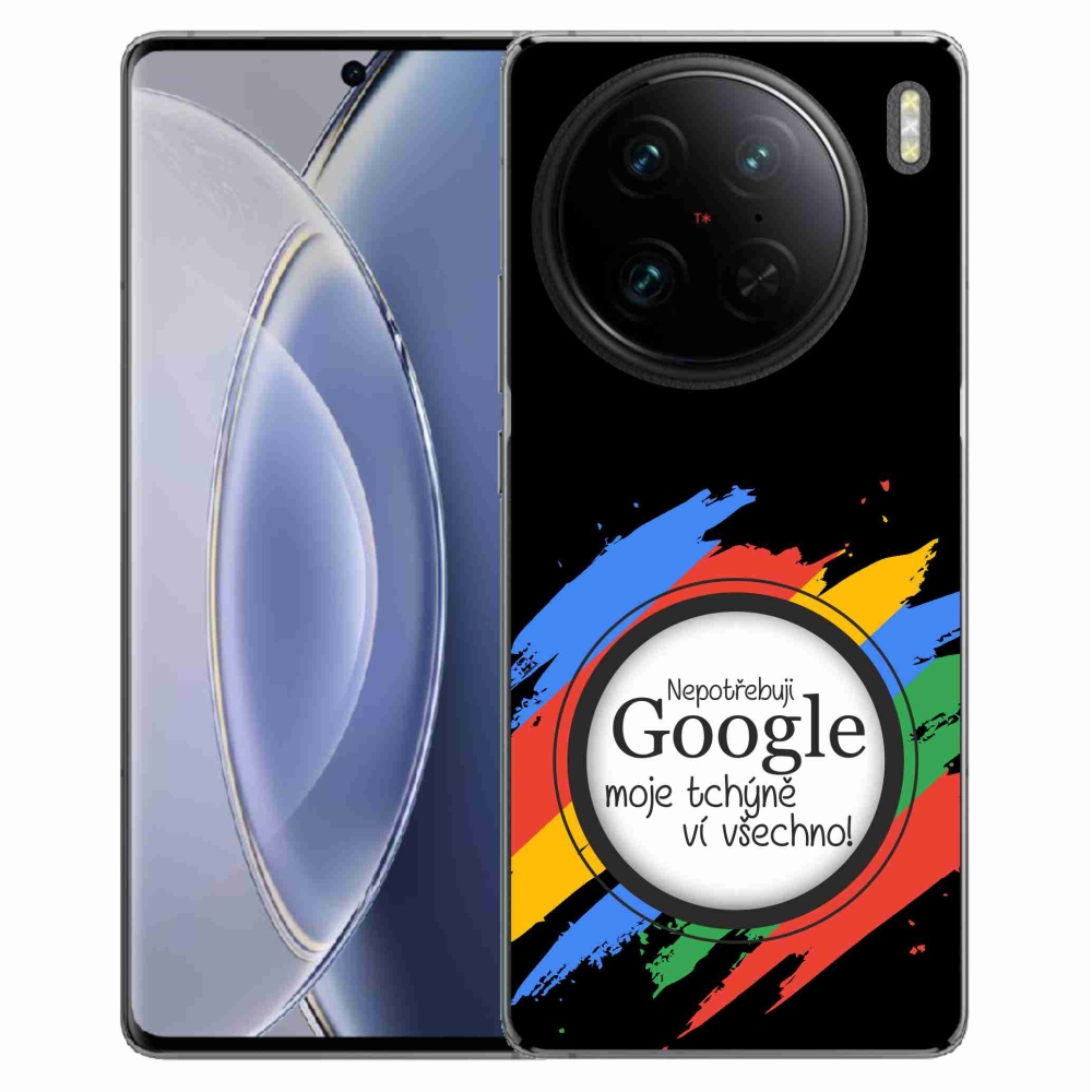 Gelový kryt mmCase na Vivo X90 Pro - tchýně ví všechno černé pozadí