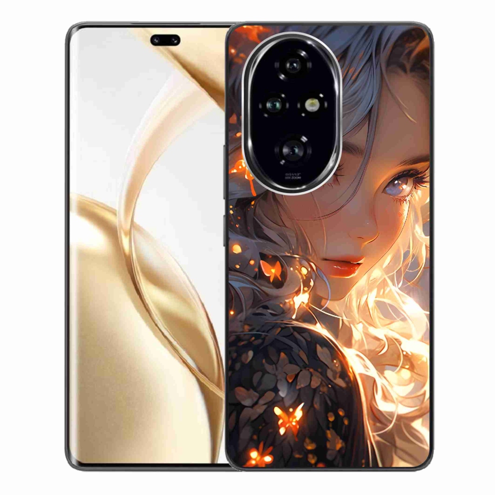 Gelový kryt mmCase na Honor 200 Pro 5G - dívka a motýli
