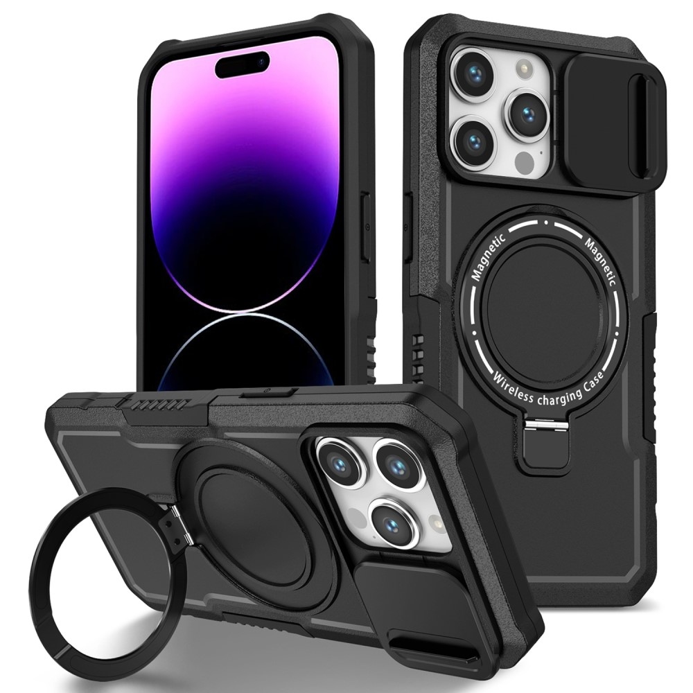 Military odolný kryt s MagSafe na iPhone 14 Pro Max - černý