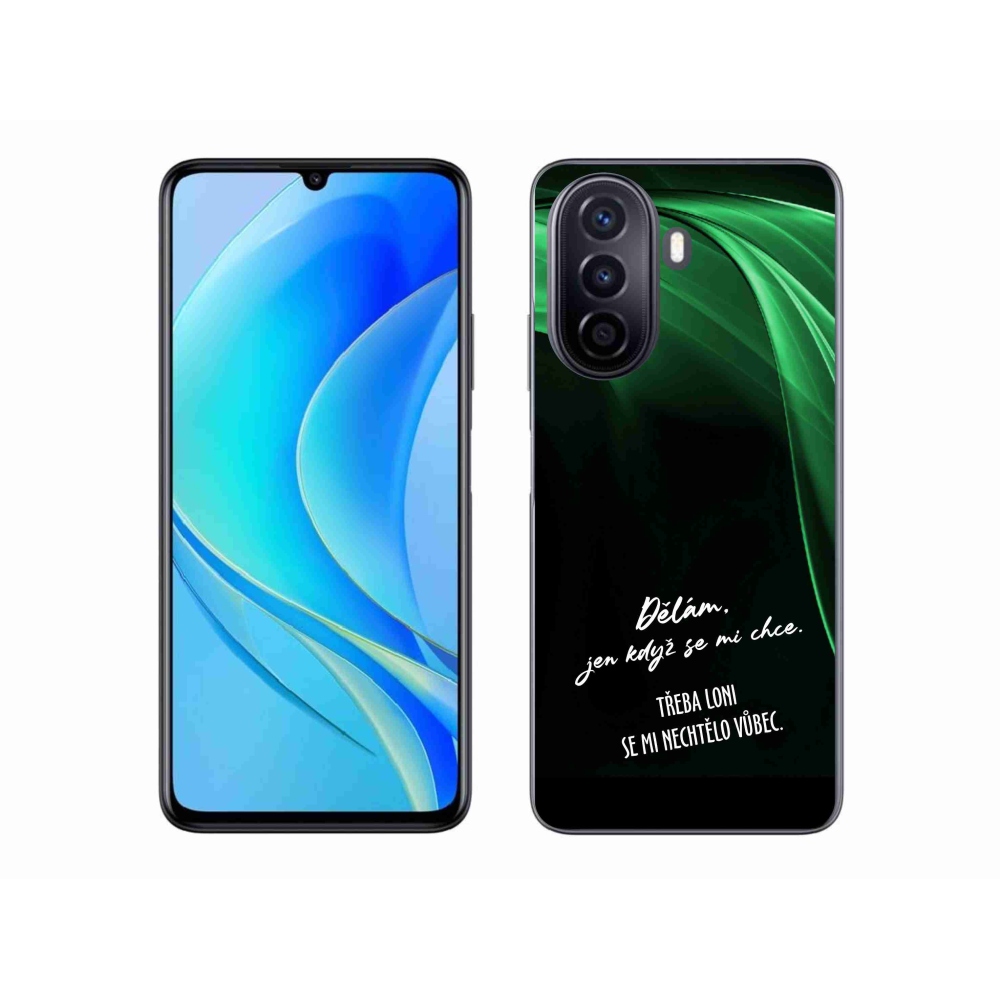 Gelový kryt mmCase na Huawei Nova Y70 - vtipný text 12 černé pozadí
