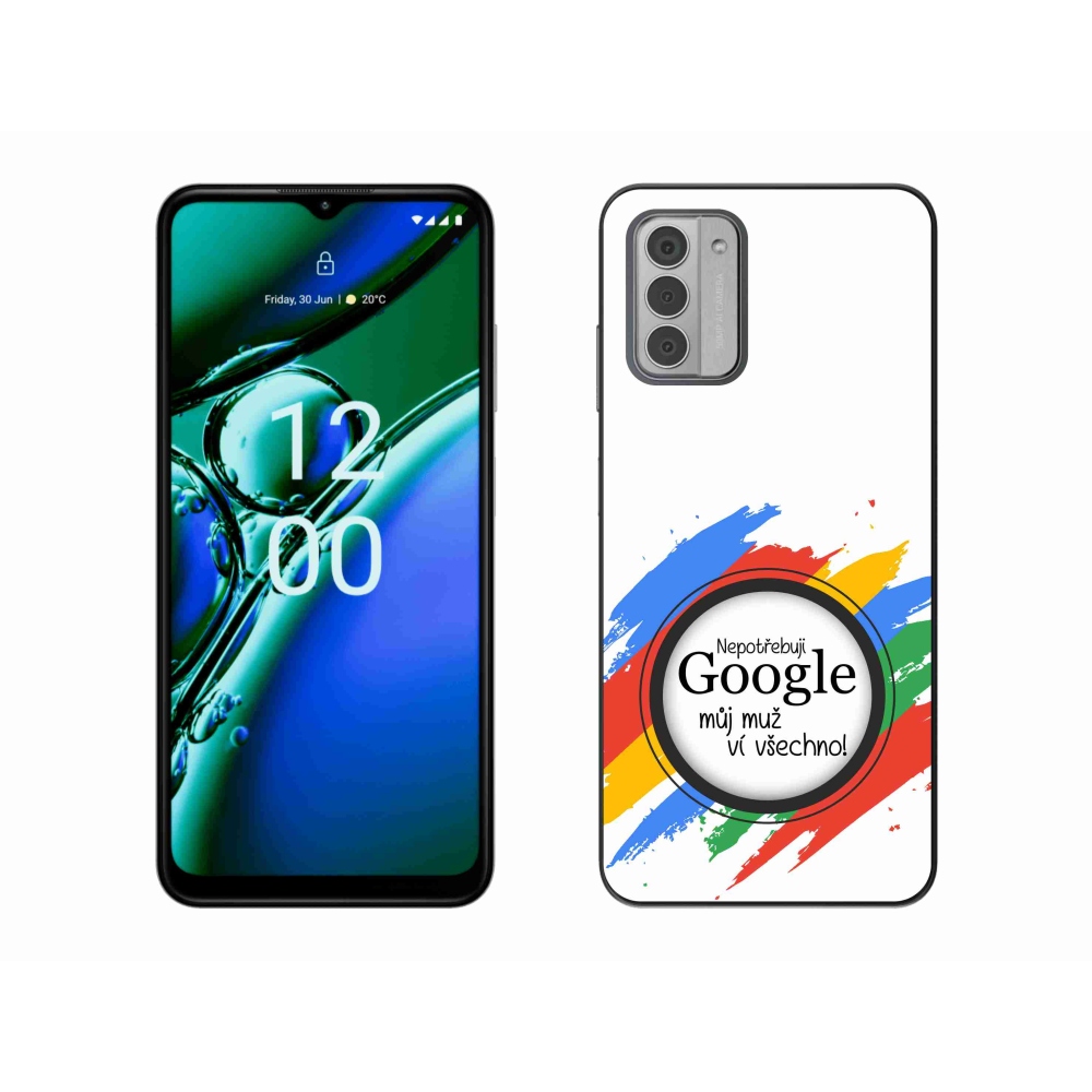 Gelový kryt mmCase na Nokia G42 - muž ví všechno bílé pozadí