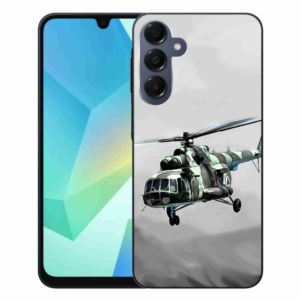 Gelový kryt mmCase na Samsung Galaxy A16 4G/5G - vojenský vrtulník