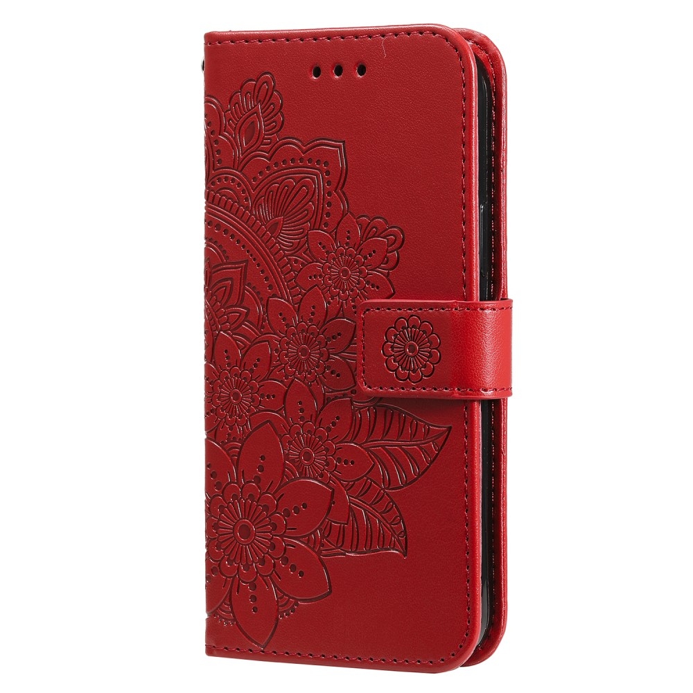 Mandala knížkové pouzdro na Realme C67 - červené
