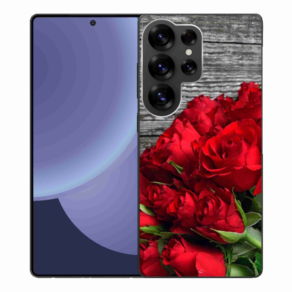 Gelový kryt mmCase na Samsung Galaxy S25 Ultra - červené růže
