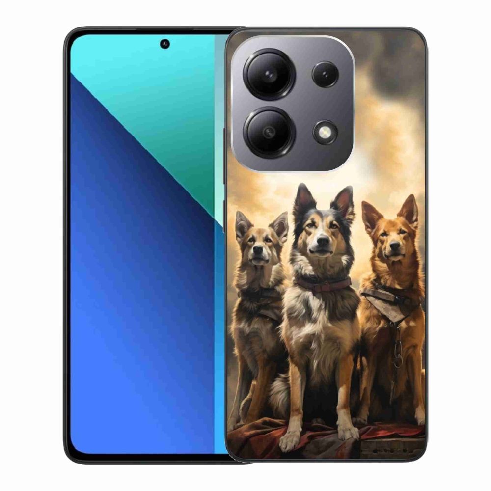 Gelový kryt mmCase na Xiaomi Redmi Note 13 - tři psi