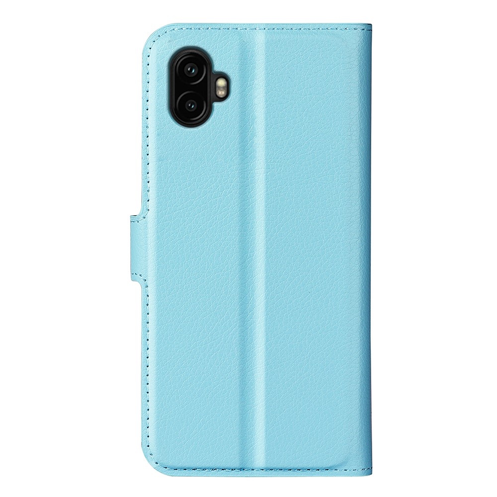 Litchi knížkové pouzdro na Samsung Galaxy Xcover 7 Pro - modré