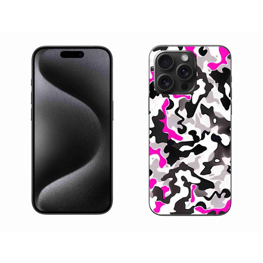 Gelový kryt mmCase na iPhone 15 Pro Max - maskáčový vzor 5