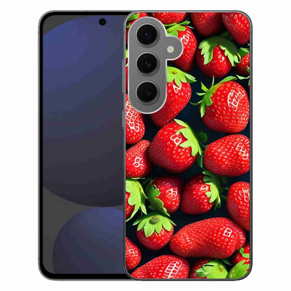 Gelový kryt mmCase na Samsung Galaxy S24 FE - jahody