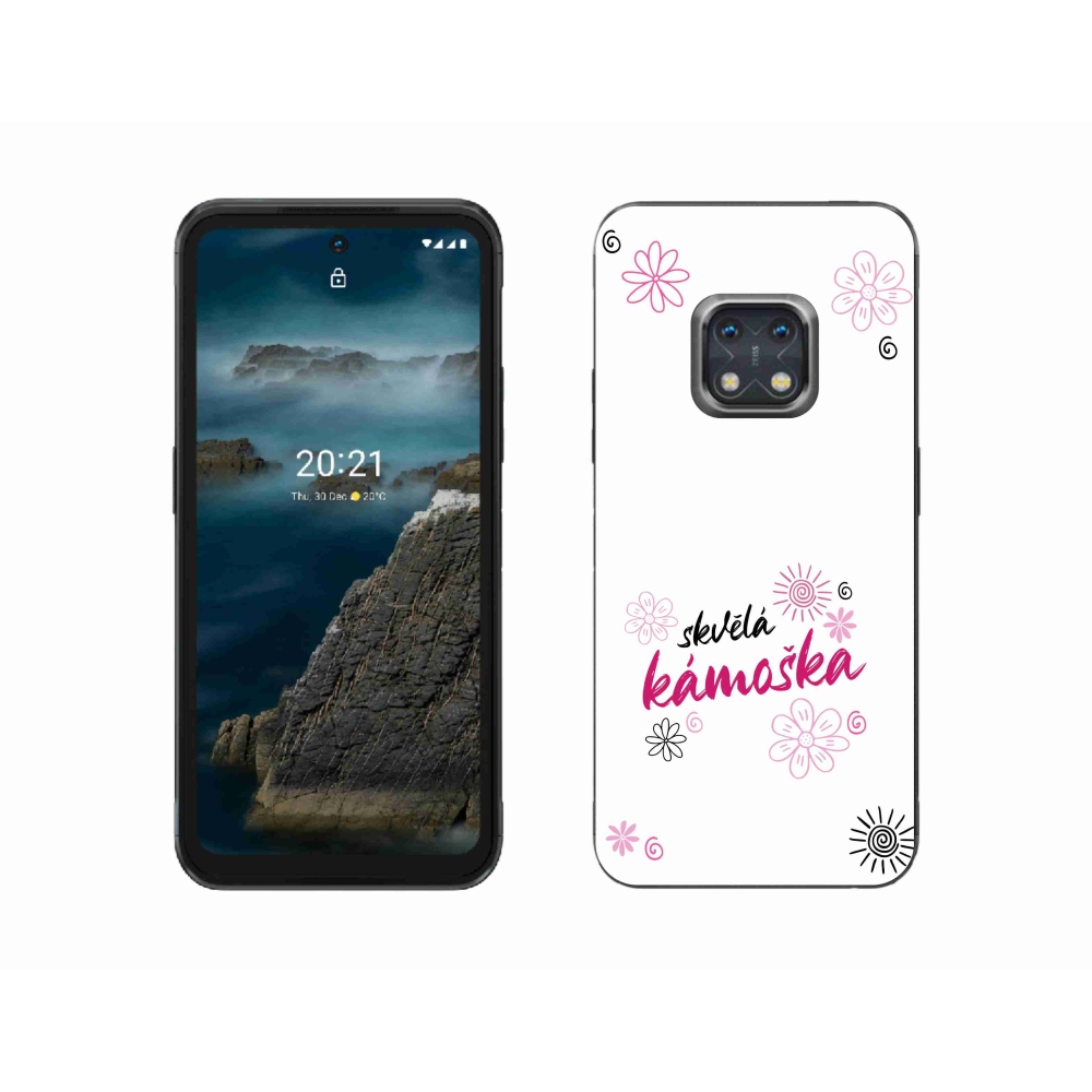 Gelový kryt mmCase na Nokia XR20 - skvělá kámoška bílé pozadí