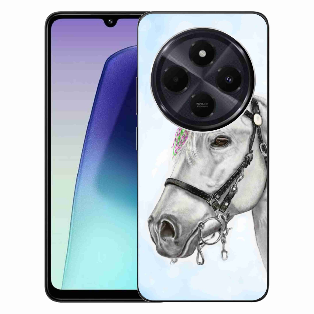 Gelový kryt mmCase na Xiaomi Redmi 14C/Poco C75 - bílý kůň 1