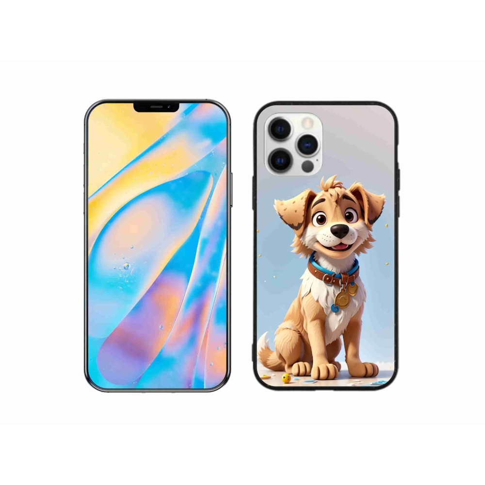 Gelový kryt mmCase na iPhone 12 Pro - kreslené štěně