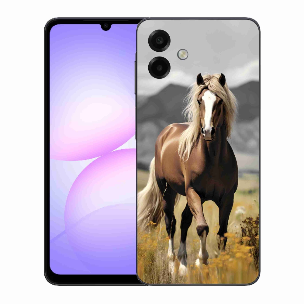Gelový kryt mmCase na Samsung Galaxy A07 4G - hnědý kůň 1