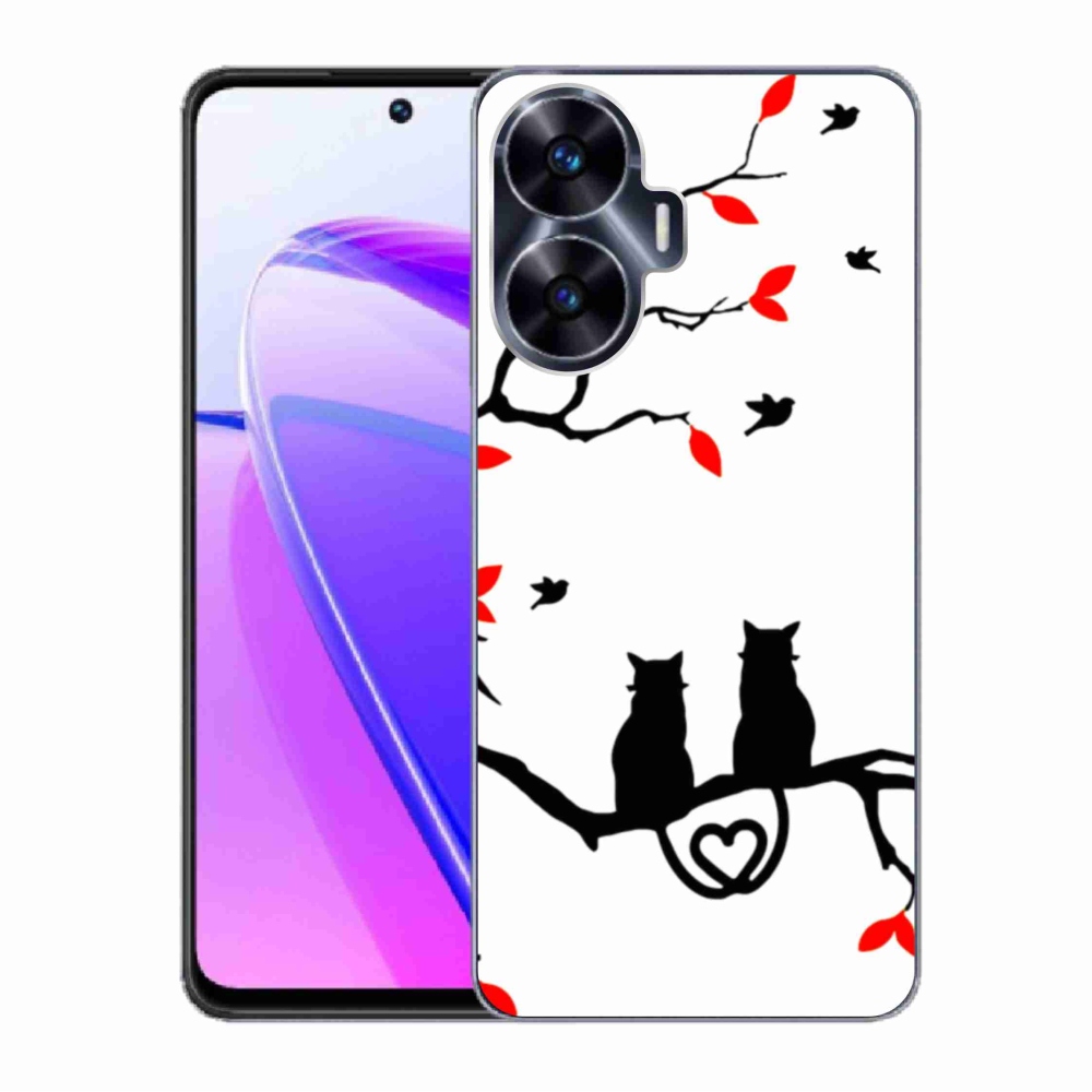 Gelový kryt mmCase na Realme C55 - kočičí láska