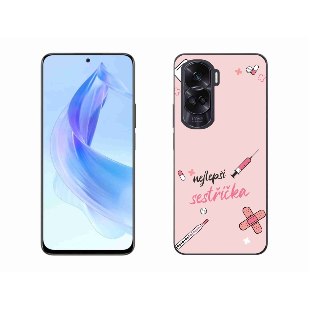 Gelový kryt mmCase na Honor 90 Lite - nejlepší sestřička růžové pozadí