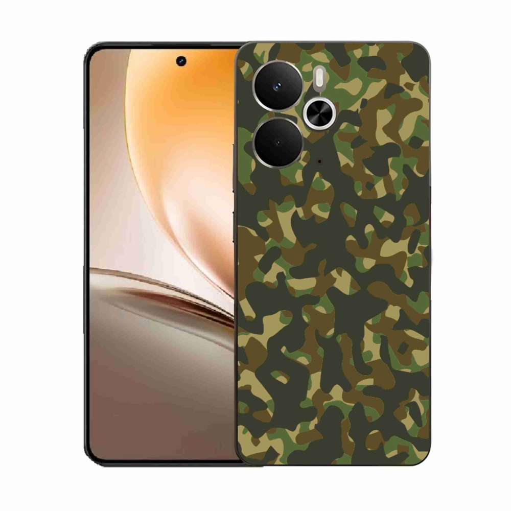 Gelový kryt mmCase na Realme 14 5G - maskáčový vzor 1