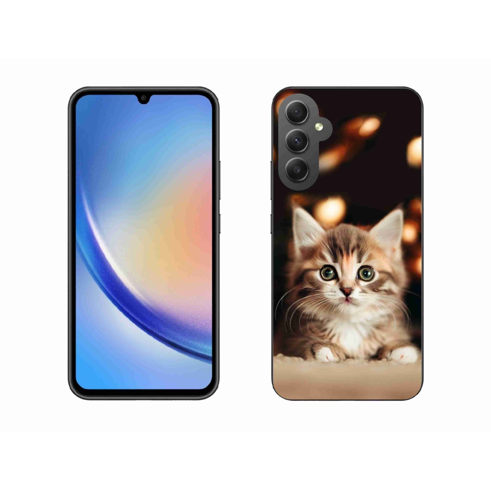 Gelový kryt mmCase na Samsung Galaxy A34 5G - roztomilé kotě 2
