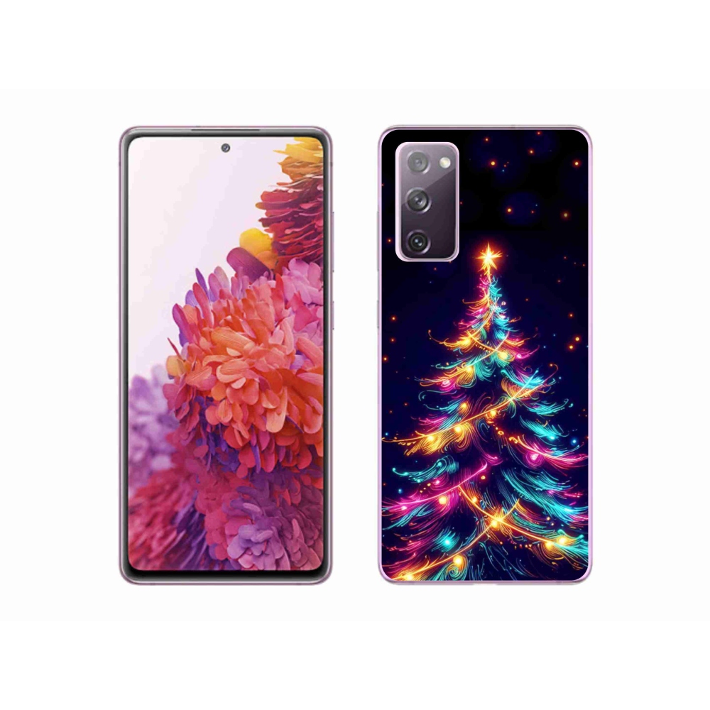 Gelový kryt mmCase na Samsung Galaxy S20 FE - neonový vánoční stromek