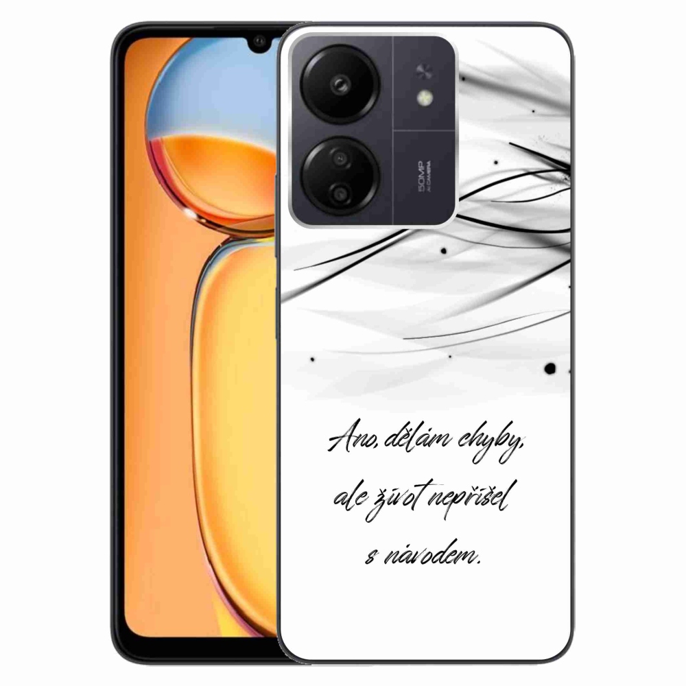 Gelový kryt mmCase na Xiaomi Poco C65/Redmi 13C - citát bílé pozadí