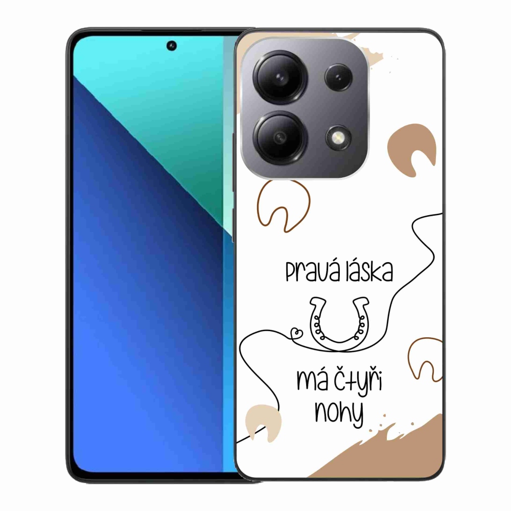 Gelový kryt mmCase na Xiaomi Redmi Note 13 - koňský motiv bílé pozadí