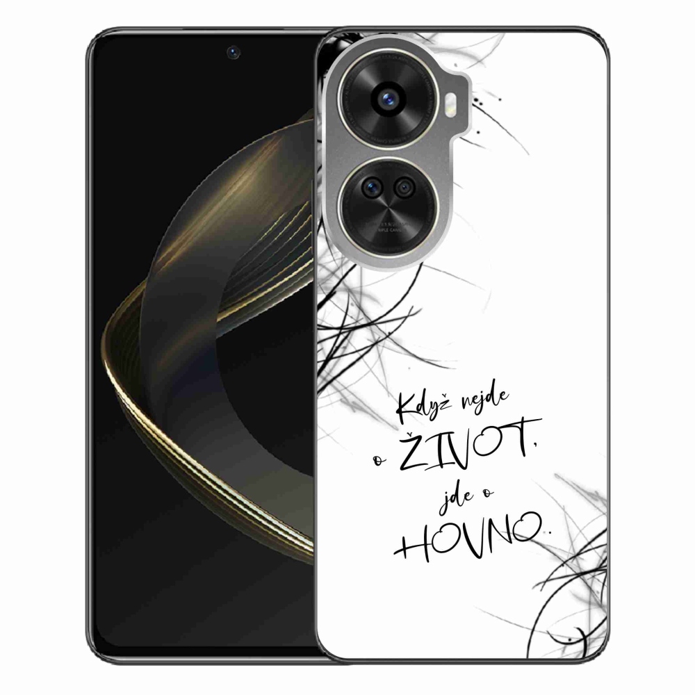 Gelový kryt mmCase na Huawei Nova 12 SE - vtipný text 16 bílé pozadí
