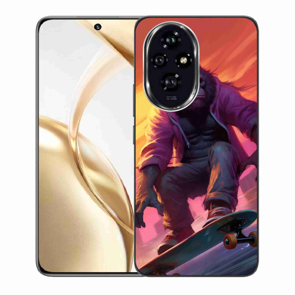 Gelový kryt mmCase na Honor 200 5G - gorila na skateboardu