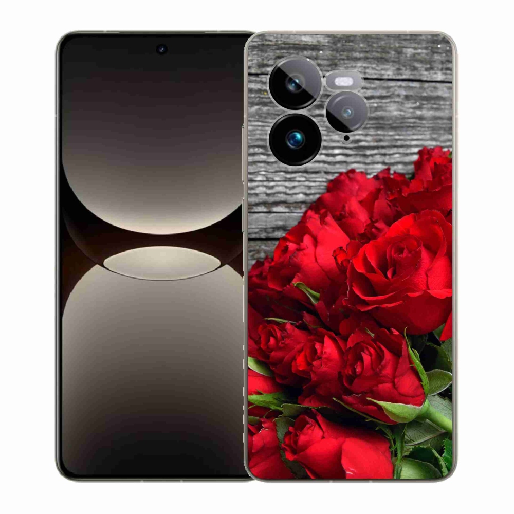 Gelový kryt mmCase na Realme GT 7 Pro 5G - červené růže