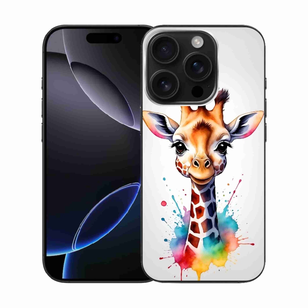 Gelový kryt mmCase na iPhone 16 Pro - žirafa 1