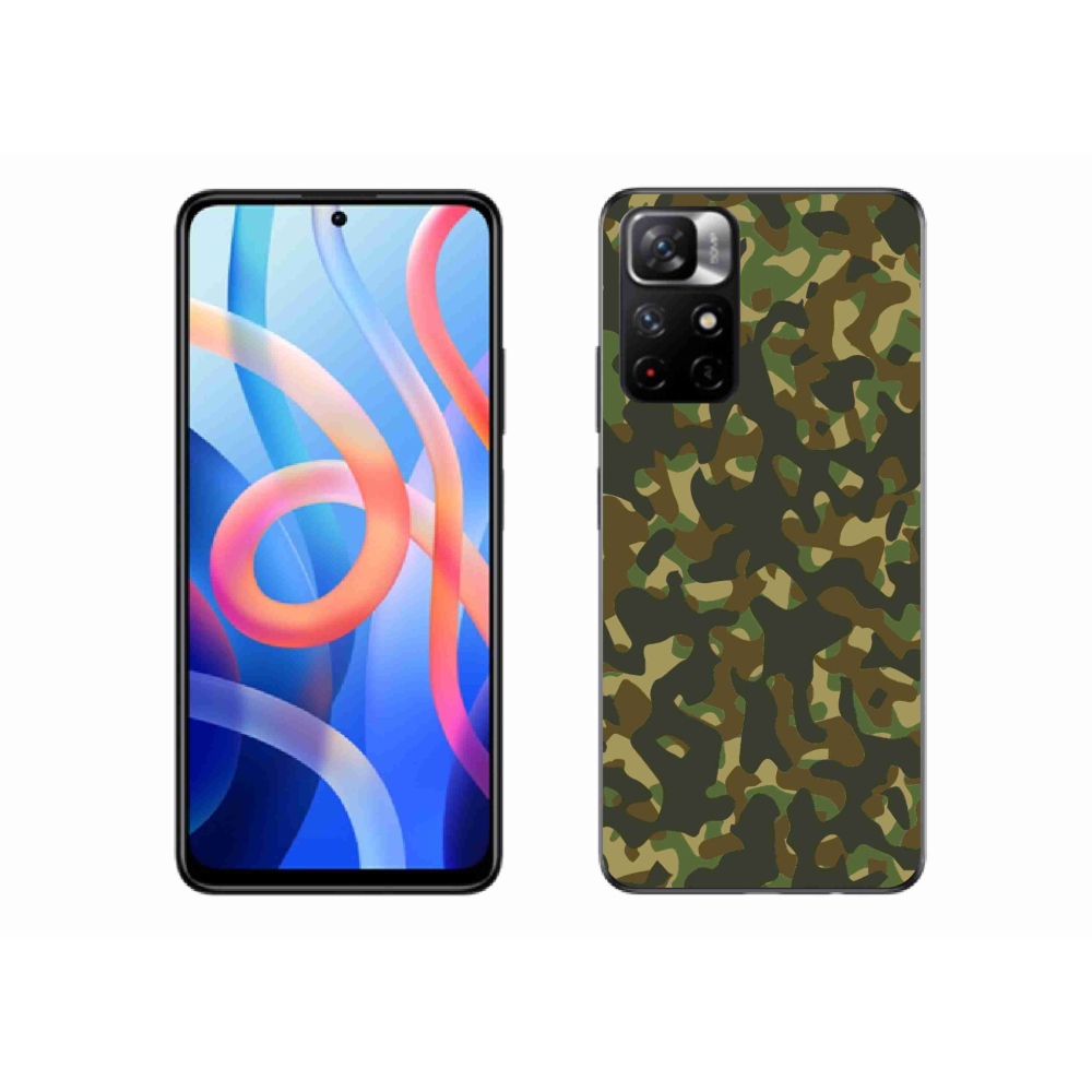 Gelový kryt mmCase na Xiaomi Redmi Note 11S 5G - maskáčový vzor 1