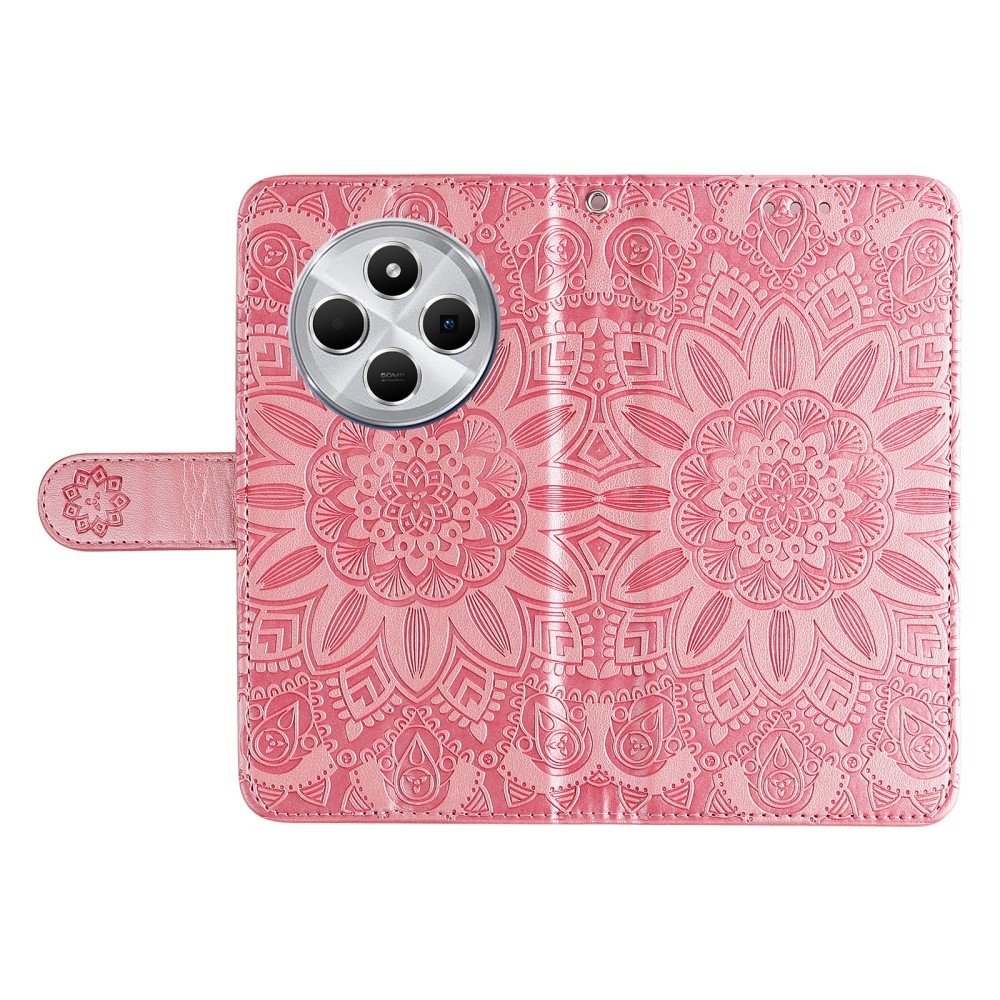 Sunflower knížkové pouzdro na Xiaomi Redmi 14C/Poco C75 - růžové