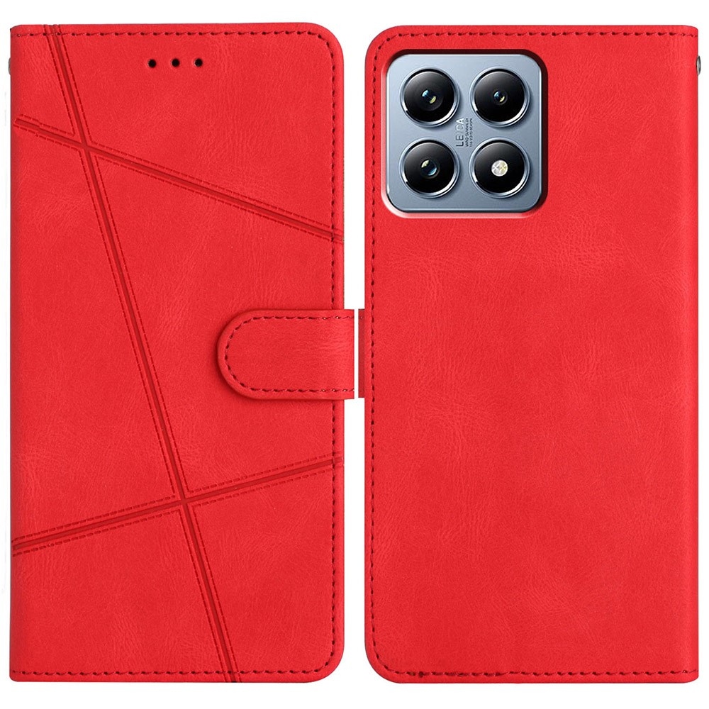 Line knížkové pouzdro na Xiaomi 15T Pro - červené