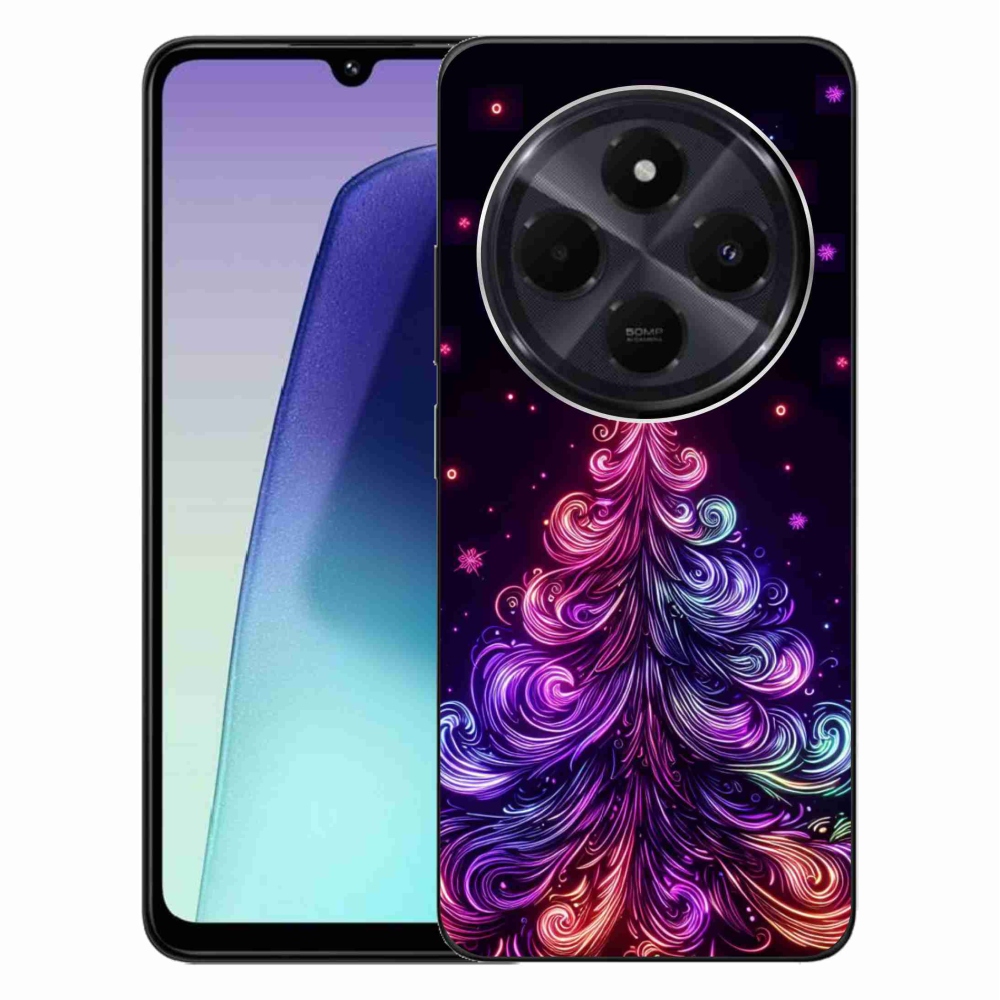 Gelový kryt mmCase na Xiaomi Redmi 14C/Poco C75 - neonový vánoční stromek 1