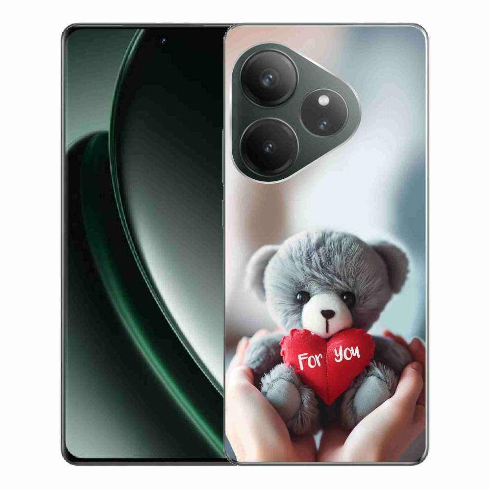 Gelový kryt mmCase na Realme GT 6 5G/GT 6T 5G - medvídek pro zamilované