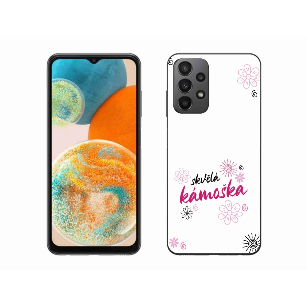 Gelový kryt mmCase na Samsung Galaxy A23 4G/5G - skvělá kámoška bílé pozadí