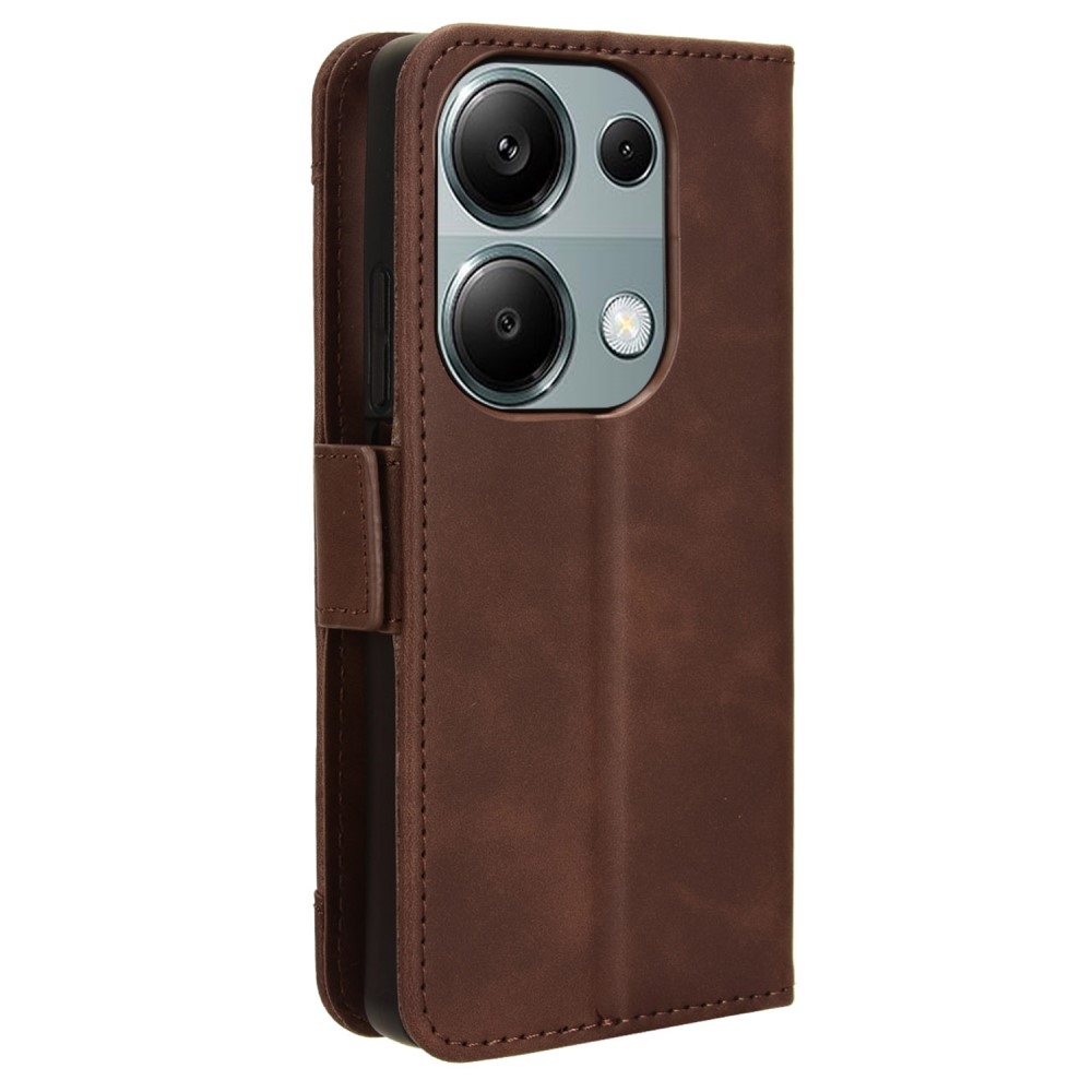 Cards knížkové pouzdro na Xiaomi Redmi Note 14S/Note 13 Pro 4G/Poco M6 Pro - hnědé