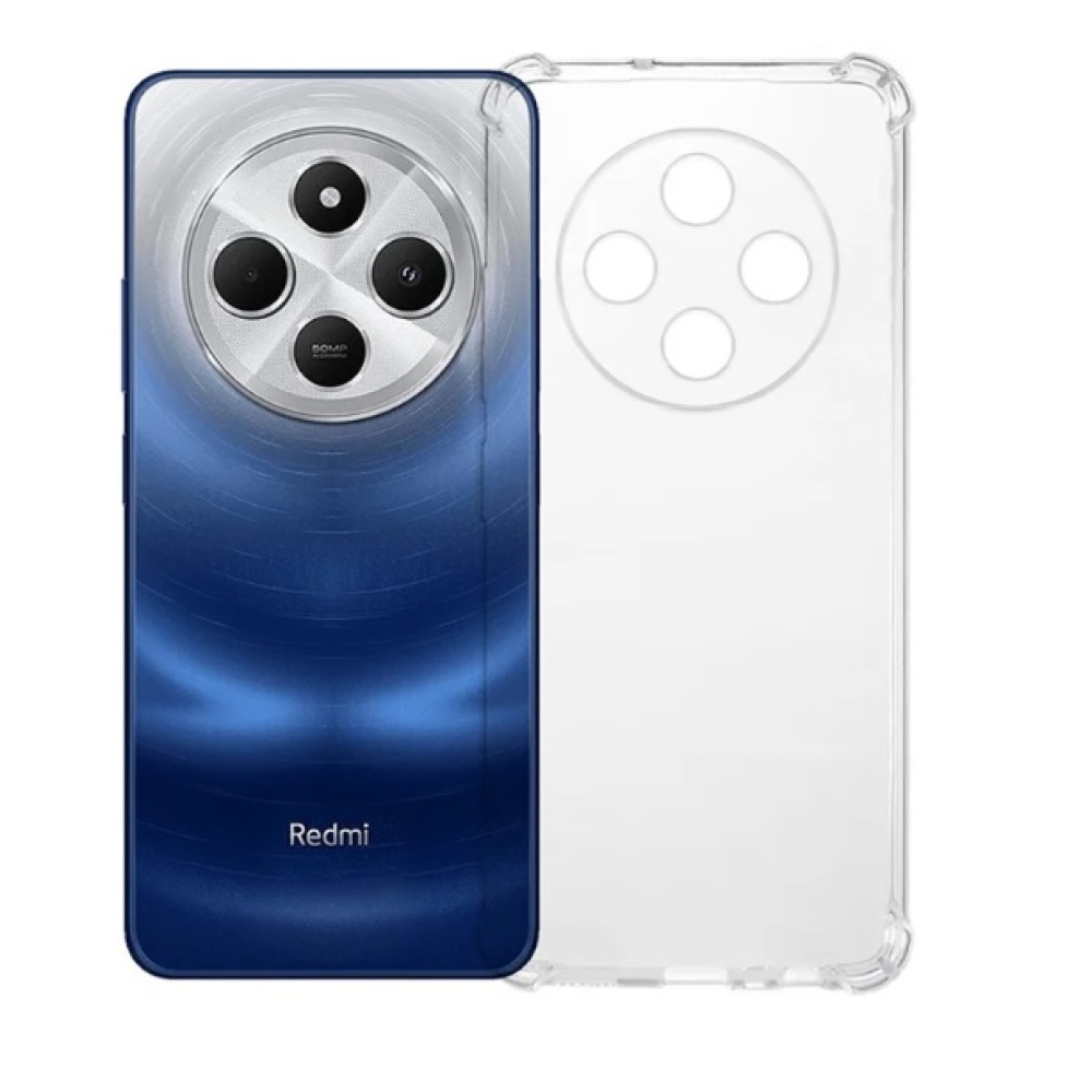 Průhledný gelový obal s vyztuženými rohy na Xiaomi Redmi 14C/Poco C75 - průhledný