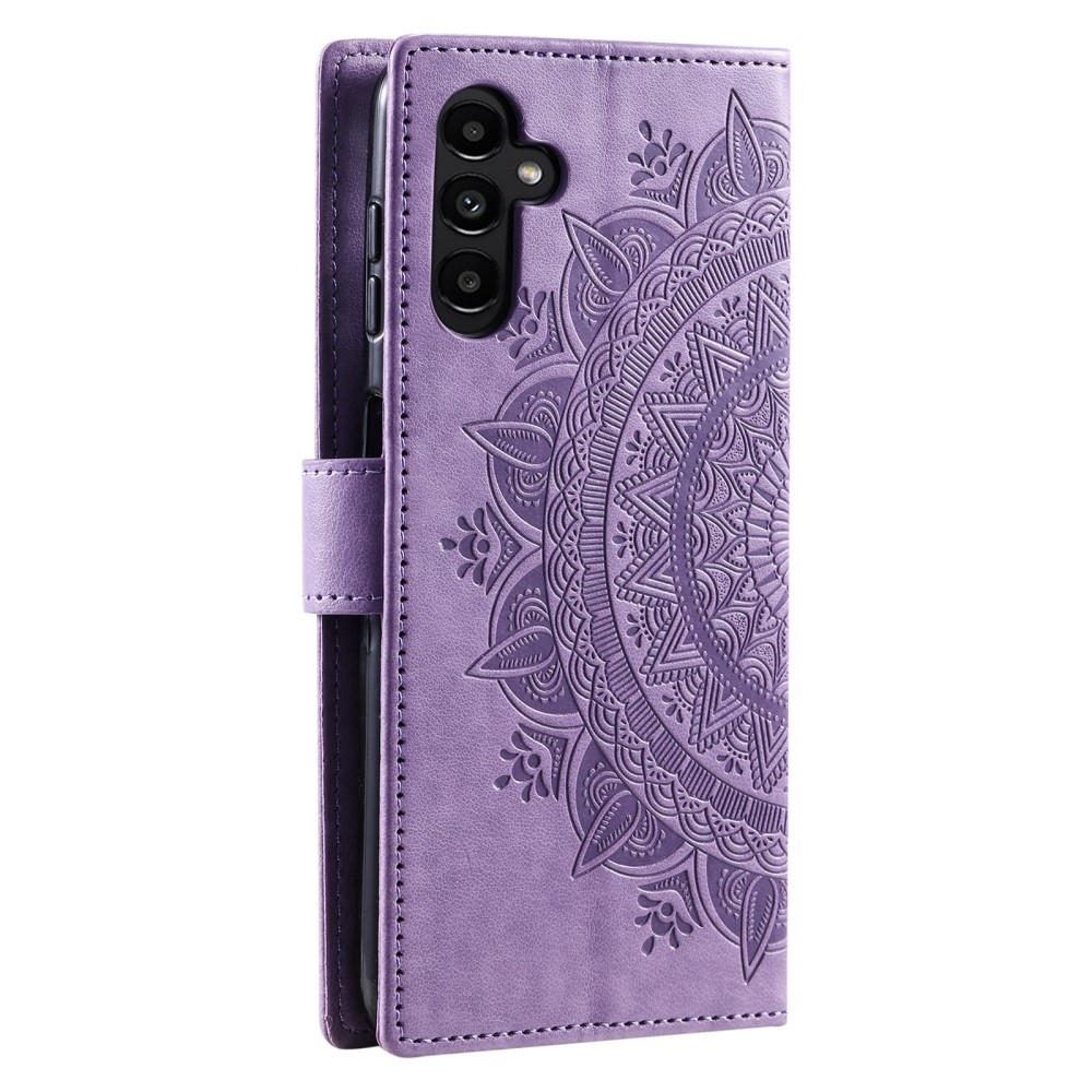 Mandala knížkové pouzdro na Samsung Galaxy A26 5G - fialové