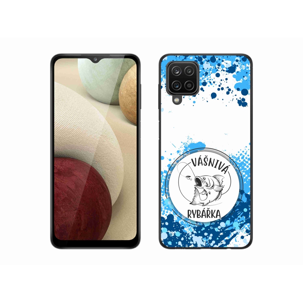 Gelový kryt mmCase na Samsung Galaxy M12 - vášnivá rybářka bílé pozadí