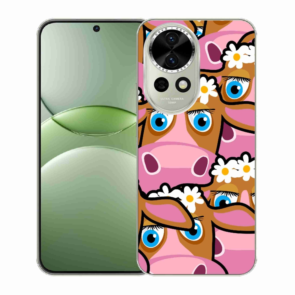Gelový kryt mmCase na Huawei Nova 13 5G - kreslené kravičky