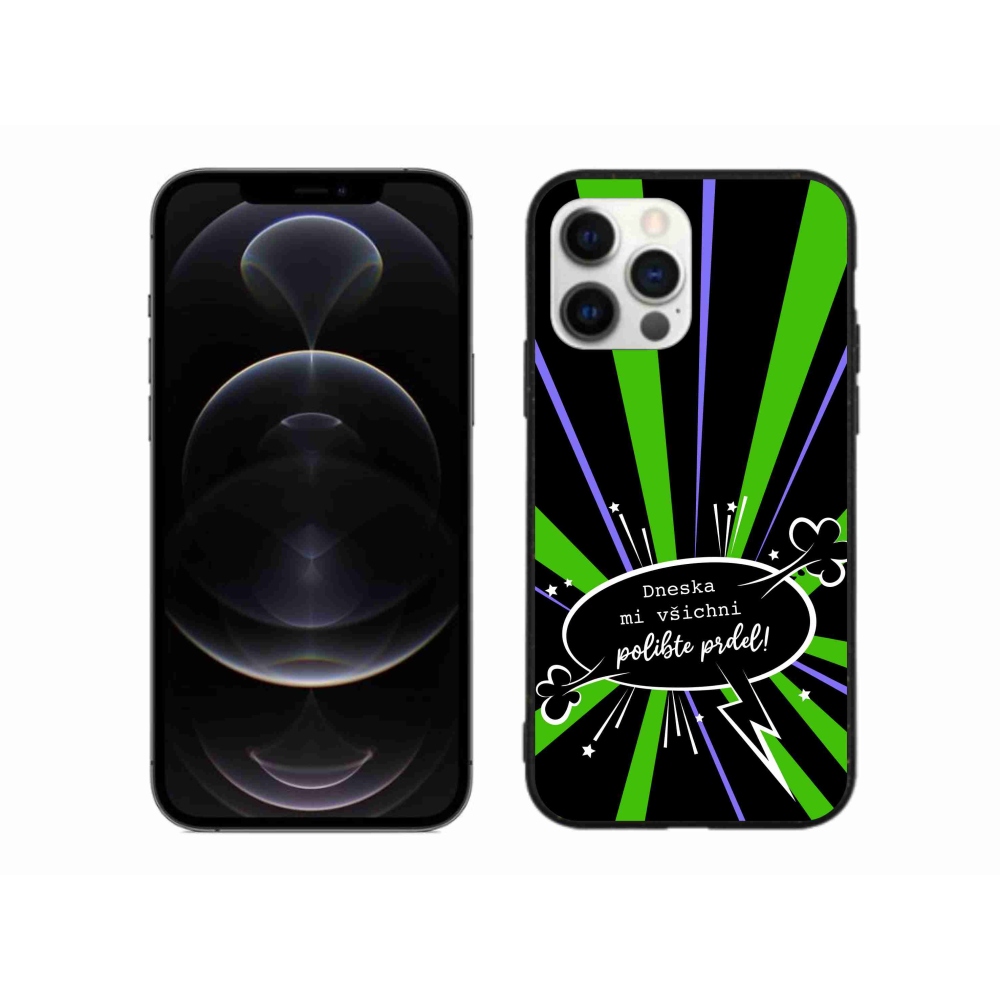 Gelový kryt mmCase na iPhone 12 Pro Max - vtipný text 15 černé pozadí