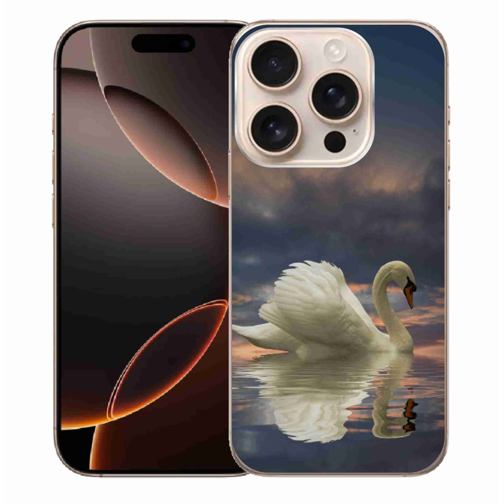 Gelový kryt mmCase na iPhone 16 Pro Max - labuť