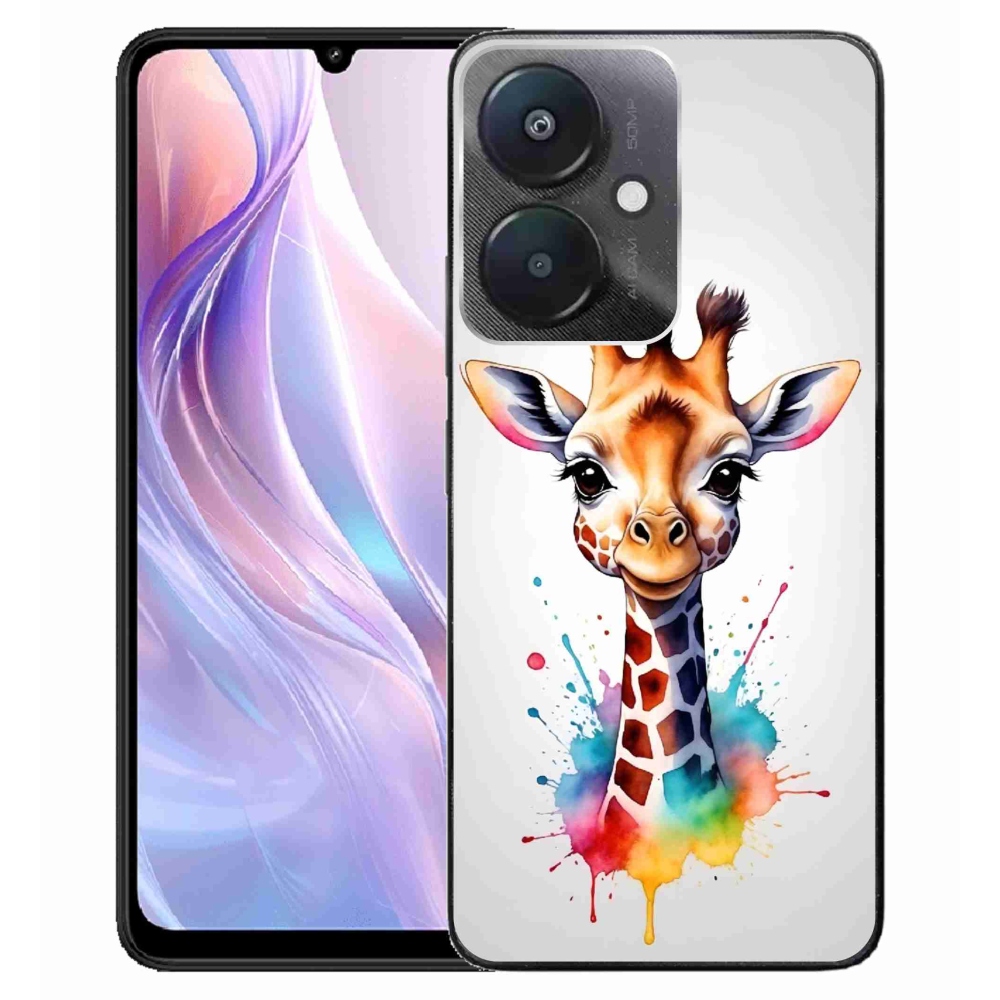 Gelový kryt mmCase na Xiaomi Redmi 13C 5G - žirafa 1