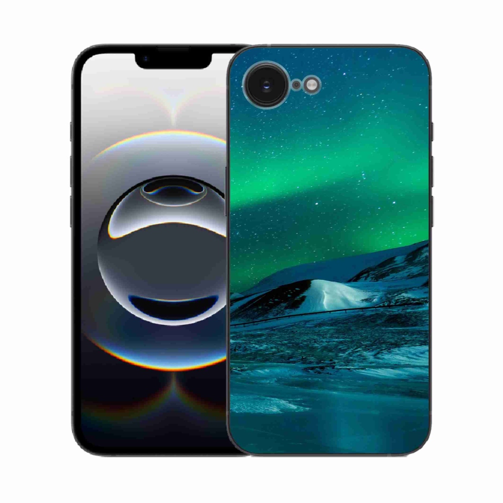 Gelový kryt mmCase na iPhone 16e - polární záře