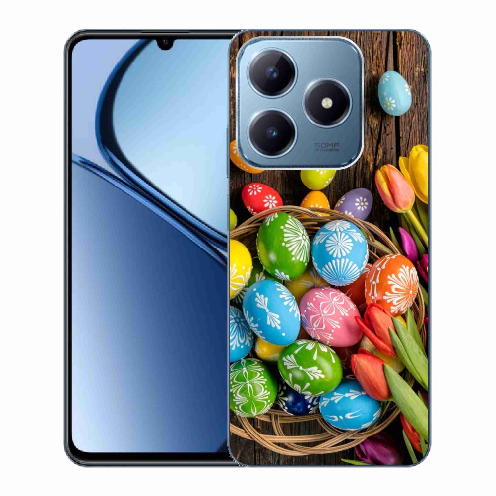 Gelový kryt mmCase na Realme C63 - velikonoční vajíčka